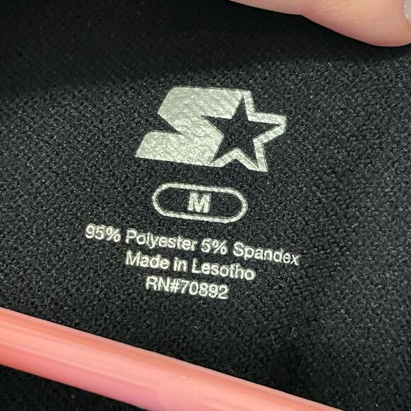 Starter M (38-40) black long sleeve top workout athletic turtleneck polyester - Picture 4 of 7